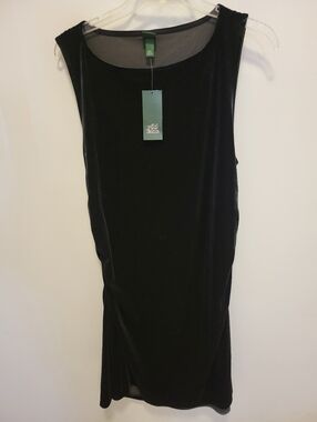 wild fable Black Velvet Sleeveless Dress